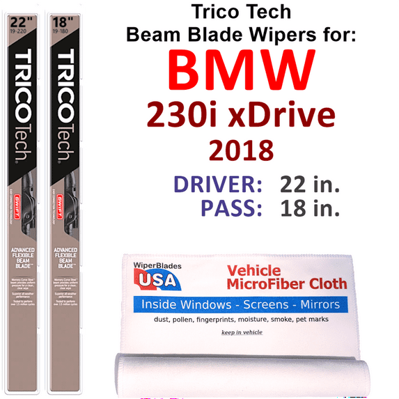2018 BMW 230i xDrive Beam Blade Wipers (Set of 2)