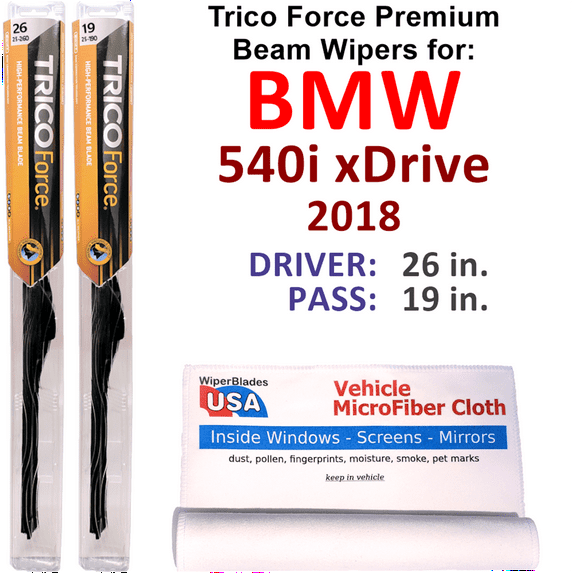 2018 BMW 540i xDrive Performance Beam Wipers (Set of 2)
