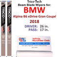 thumbnail image 1 of 2018 BMW Alpina B6 xDrive Gran Coupe Beam Blade Wipers (Set of 2), 1 of 3