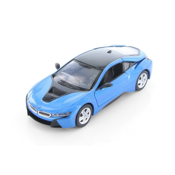 2018 BMW i8 Coupe, Blue w/Black Accents - Showcasts 71359D - 1/24 Scale Diecast Model Car