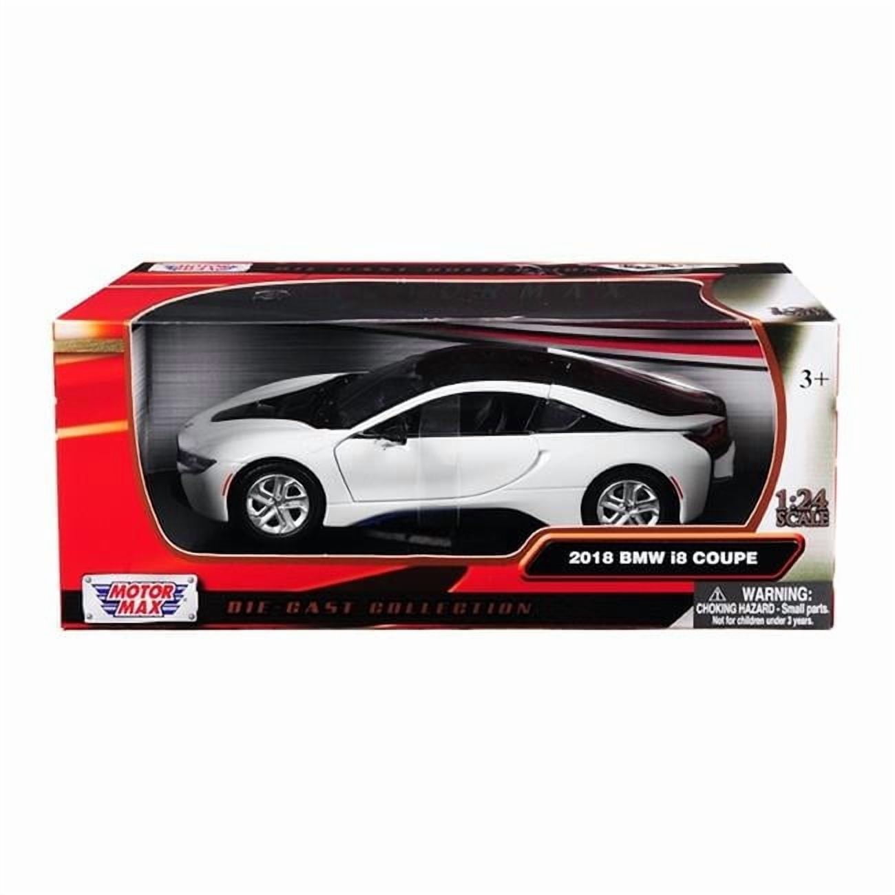 2018 BMW i8 Coupe Metallic Blue with Black Top 1-24 Diecast Model Car