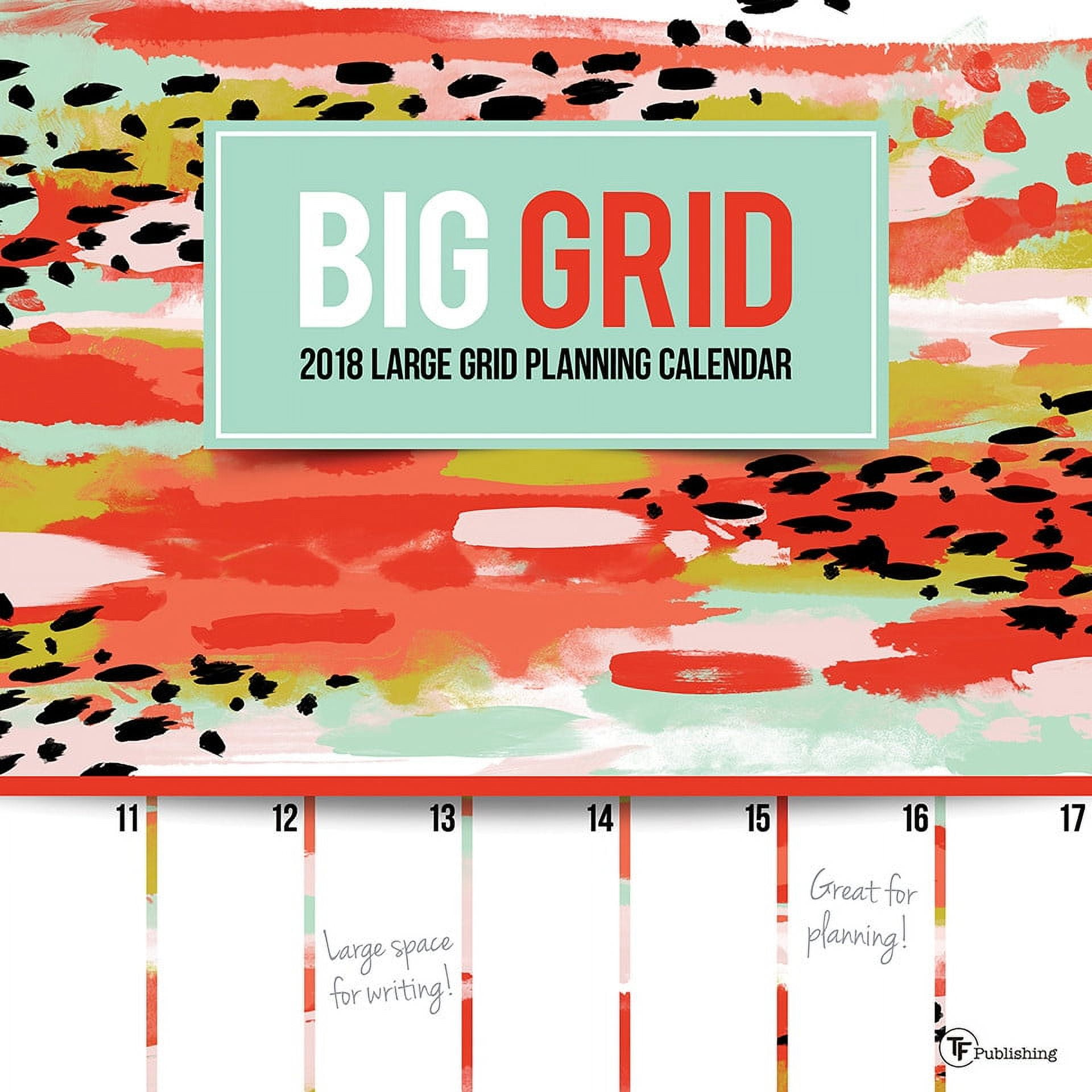 2018 Big Grid Wall Calendar