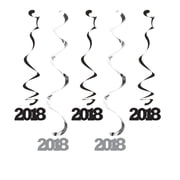 2018 Black and Silver Dizzy Danglers, 5 pk