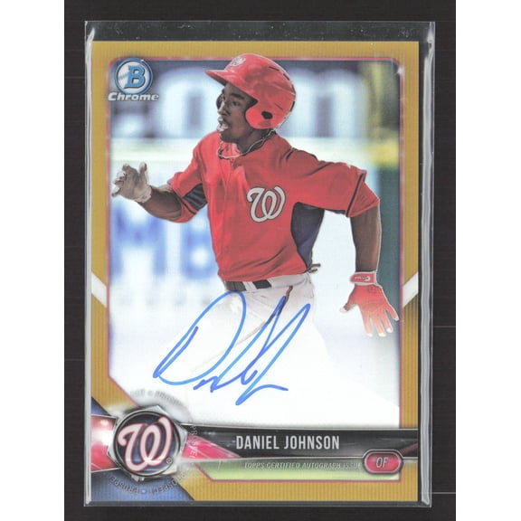 2018 Bowman Chrome Daniel Johnson #CPA-DJ Gold Refractor