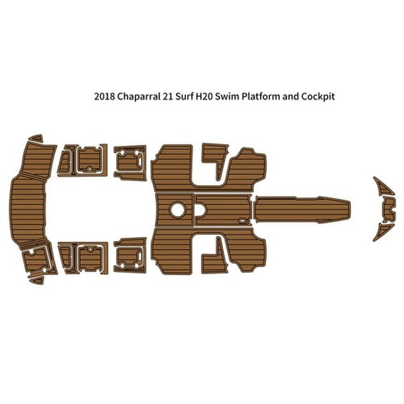 2018 Chaparral 21 Surf Swim Platform Cockpit Mat Boat EVA Foam Teak Floor Pad