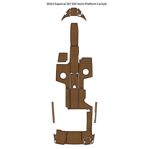 2018 Chaparral 287 SSX Swim Platform Cockpit Pad Boat EVA Foam Faux Teak Deck