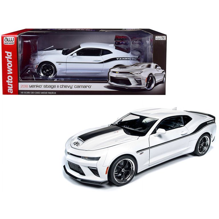 ミニカー Auto World 1/18 Yenko Chevy Camaro 2018 Chevrolet Camaro Yenko/SC Stage II Coupe White with