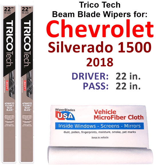 2018 Chevrolet Silverado 1500 Beam Blade Wipers (Set of 2)