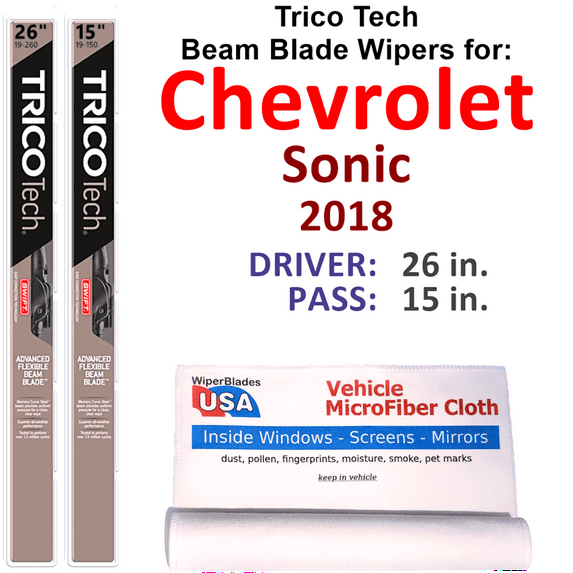 2018 Chevrolet Sonic Beam Blade Wipers (Set of 2)