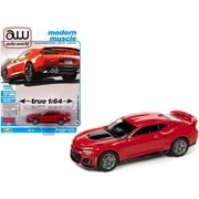 2018 Chevy Camaro ZL1, Red Hot - Auto World AWSP059/24B - 1/64 scale Diecast Model Toy Car