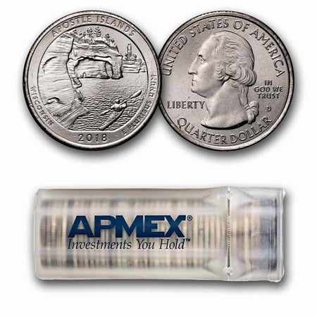 2018-D ATB Quarter Apostle Islands Lakeshore BU 40-Coin Roll