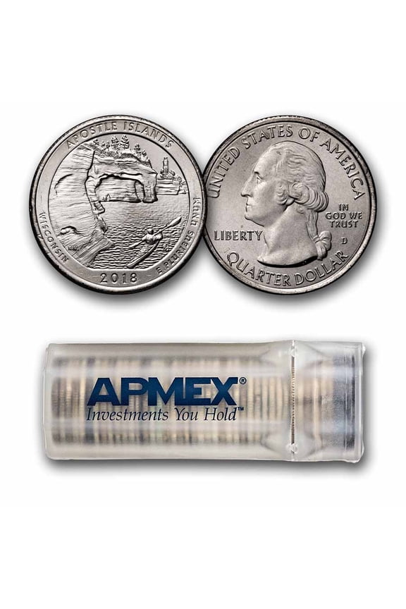2018-D ATB Quarter Apostle Islands Lakeshore BU 40-Coin Roll