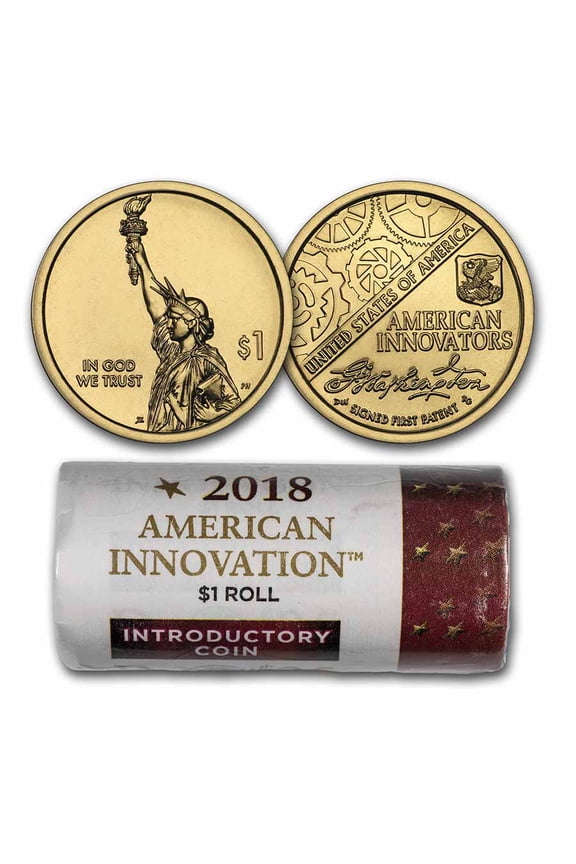 2018-D American Innovation $1 - First Signed Patent ($25 Roll) BU