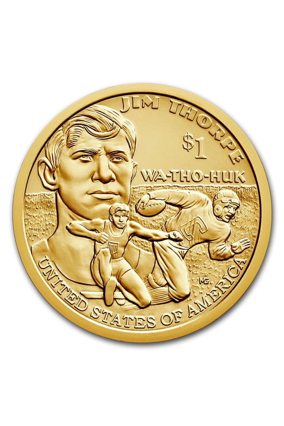 2018-D Native Amer $1 - Jim Thorpe BU