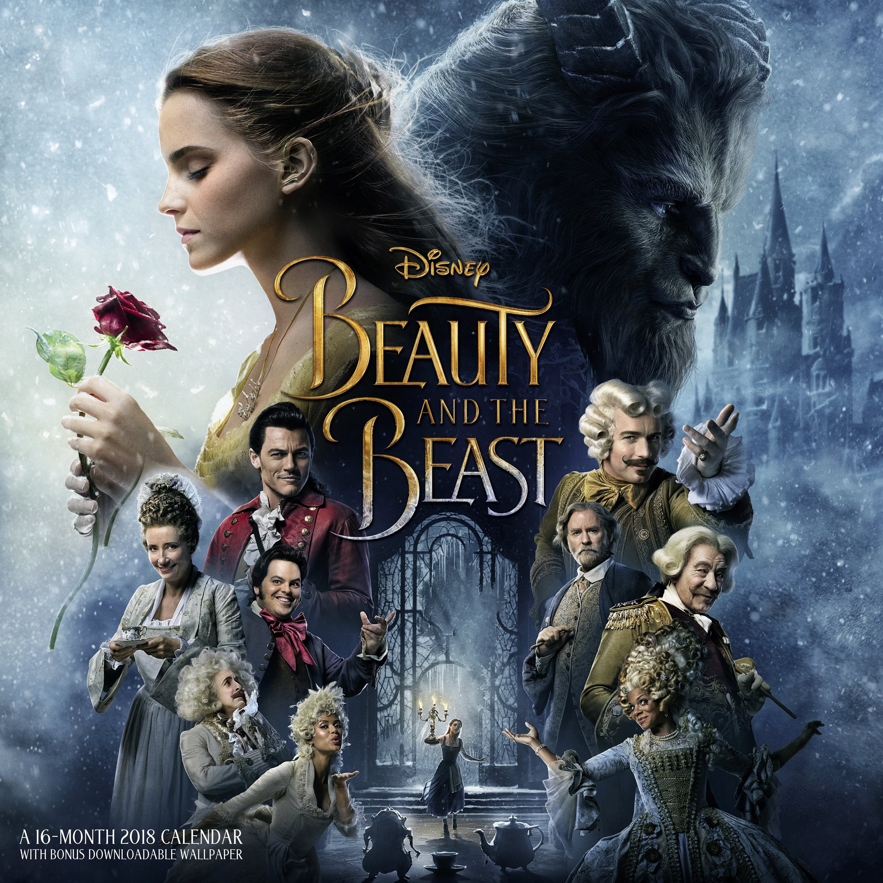 2018 Day Dream Beauty and The Beast Wall Calendar - Walmart.com