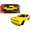 thumbnail image 1 of 2018 Dodge Challenger SRT Hellcat Widebody Yellow 1/24 Diecast Model Car by Motormax, 1 of 1