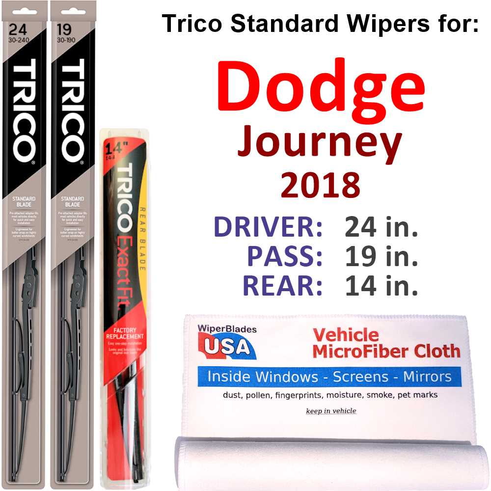 2018 Dodge Journey Wiper Blades (Set of 3) w/Rear Wiper