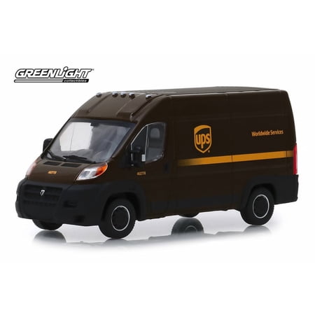 2018 Dodge Ram ProMaster 2500 Cargo Van High Roof , United Parcel Service (UPS) Worldwide Services - Greenlight 86156 - 1/43 Scale Diecast Model Toy Car