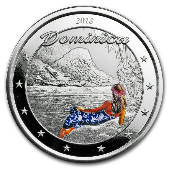 2018 Dominica 1 oz Silver Nature Isle Proof (Colorized)