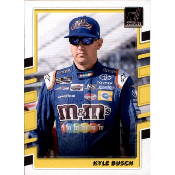 2018 Donruss #41A Kyle Busch Name on right NASCAR Racing Trading Card