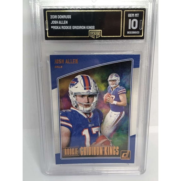 2018 Donruss Gridiron Kings Rookie RC NEW LABEL #RGK4 Josh Allen Buffalo Bills GMA 10 Panini Trading Card