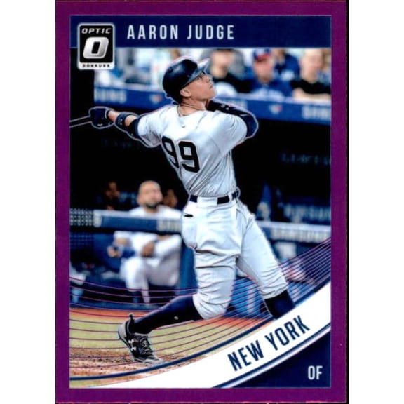 2018 Donruss Optic Purple #114 Aaron Judge Yankees Baseball Card