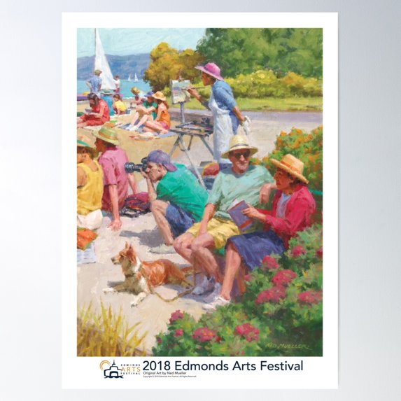 2018 Edmonds Arts Festival Poster, Print, or Art Board Poster, 24x36 UNFRAMED
