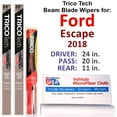 thumbnail image 1 of 2018 Ford Escape Beam Blade Wipers (Set of 3) w/Rear Wiper, 1 of 4