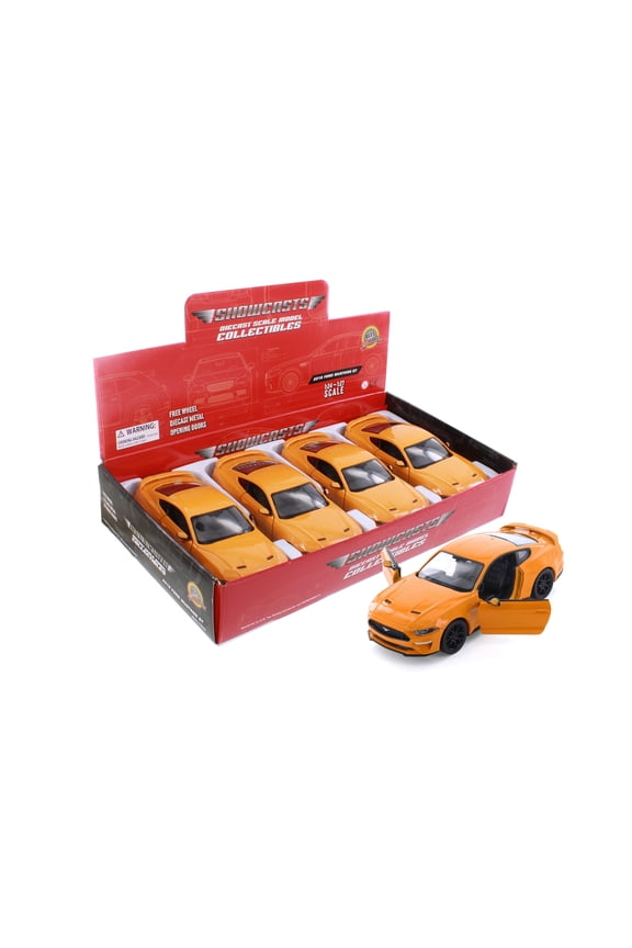 2018 Ford Mustang GT Hardtop, Orange - Showcasts 71352D - 1/24 Scale Diecast Model Car