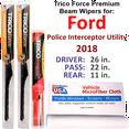 thumbnail image 1 of 2018 Ford Police Interceptor Utility Performance Beam Wipers (Set of 3) w/Rear Wiper, 1 of 3