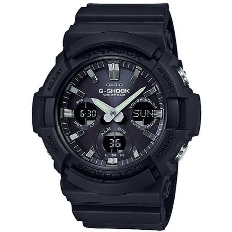 2018 GAS100B 1ACR Watch G SHOCK NEW BIG CASE SOLAR BLACK IP BLACK