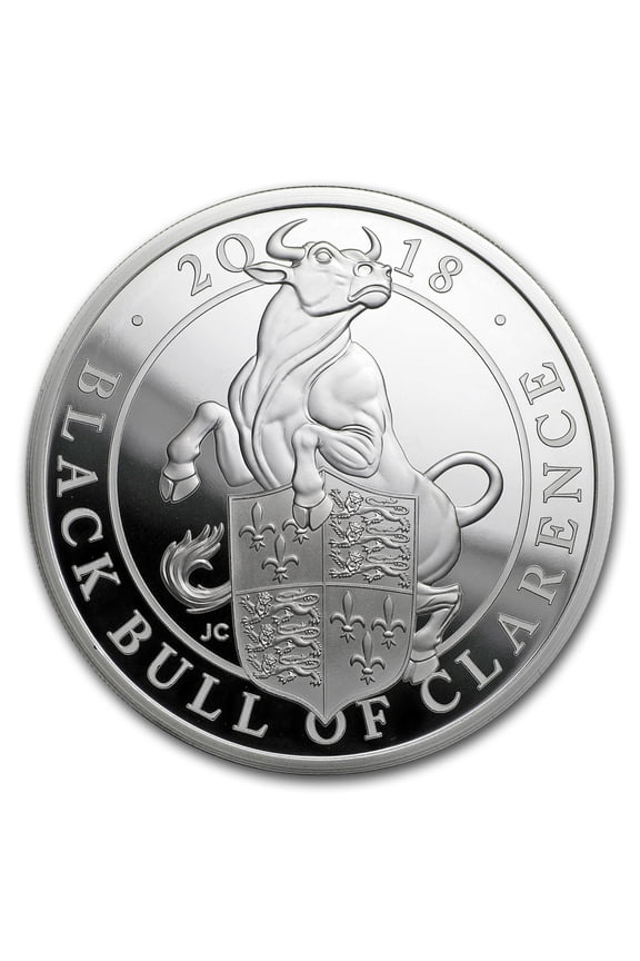 2018 GB Proof 1 oz Silver Queen's Beasts Bull (w/Box & COA)