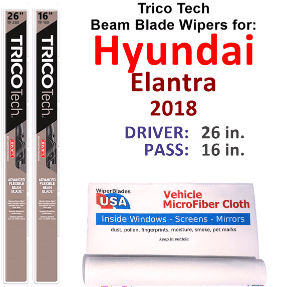 2018 Hyundai Elantra Beam Blade Wipers (Set of 2)