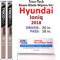 thumbnail image 1 of 2018 Hyundai Ioniq Beam Blade Wipers (Set of 2), 1 of 3