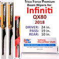 thumbnail image 1 of 2018 Infiniti QX80 Performance Beam Wipers (Set of 3) w/Rear Wiper, 1 of 3