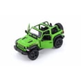 thumbnail image 1 of 2018 Jeep Wrangler Rubion Open Top, Green - Kinsmart 5412DAB - 1/34 scale Diecast Model Toy Car (Brand New but NO BOX), 1 of 2