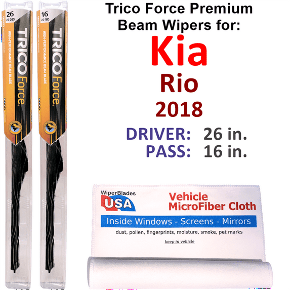2018 Kia Rio Performance Beam Wipers (Set of 2)