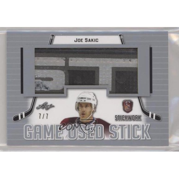 2018 Leaf In the Game Stickwork Joe Sakic #GS-32 Silver /7 Memorabilia
