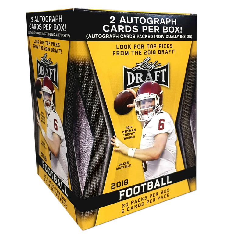 2018 Leaf NFL Football Draft Picks Value Box Trading Cards