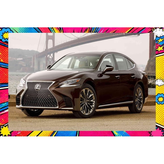 2018 Lexus LS Style A - Pop Art Edition | 20x30 Inch Laminated Poster | Vibrant Colors & Stunning Detail Wall Art