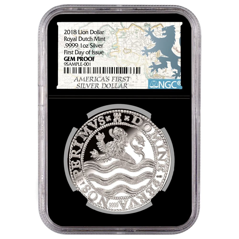 オランダ 2017 ライオンダラー1オンス 銀貨 NGC MS70 ロイヤル