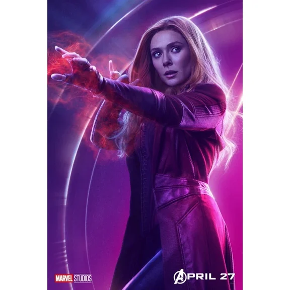 2018 Marvel The Avengers Infinity War Poster Wanda Scarlet Mystic UNFRAMED PAPER POSTER, Home Decor