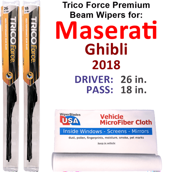 2018 Maserati Ghibli Performance Beam Wipers (Set of 2)