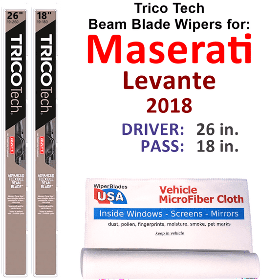 2018 Maserati Levante Beam Blade Wipers (Set of 2)