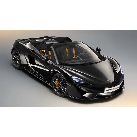 2018 McLaren 570S Spider Design Edition Car - 24x36 Inch Laminated Poster - Stunning Detail and Bold Colors