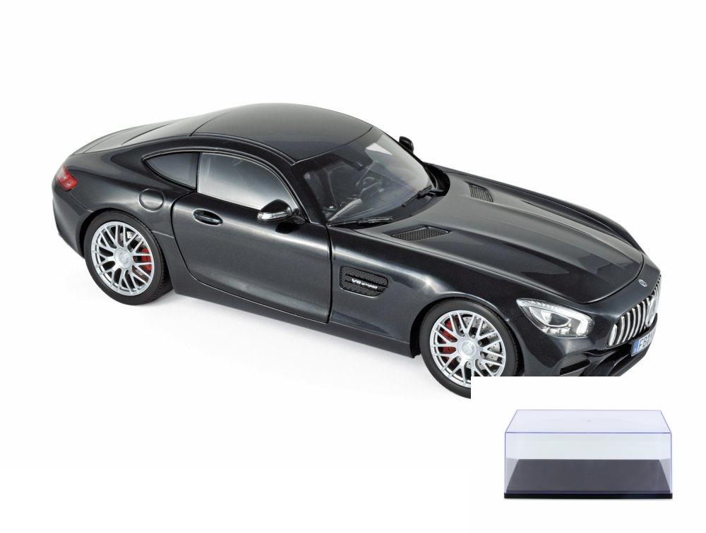 限定800体 BE@RBRICK×Mercedes-Benz 2018 Mercedes-Benz AMG GT S Hard Top, Black Metallic - Norev