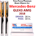 thumbnail image 1 of 2018 Mercedes-Benz GLE43 AMG Performance Beam Wipers (Set of 2), 1 of 3