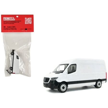 2018 Mercedes-Benz Sprinter Van White 1/87 (HO) Scale Plastic Model Car by Promotex