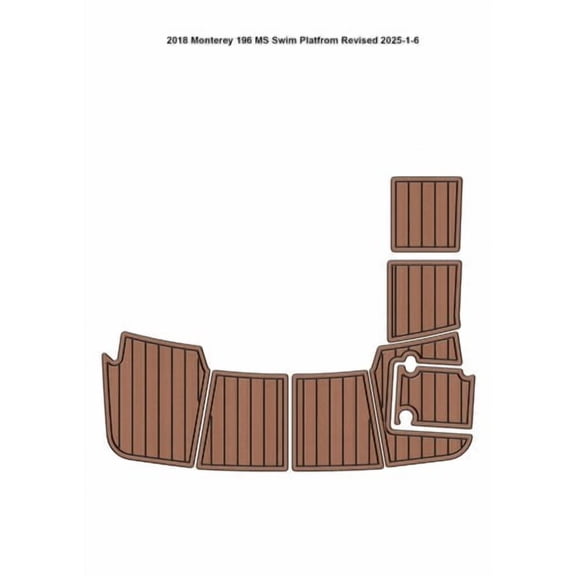 2018 Monterey 196 MS Swim Platform Step Pad Boat EVA Foam Faux Teak Deck Floor