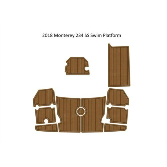 2018 Monterey 234 SS Swim Platform Step Pad Boat EVA Foam Teak Deck Floor Mat